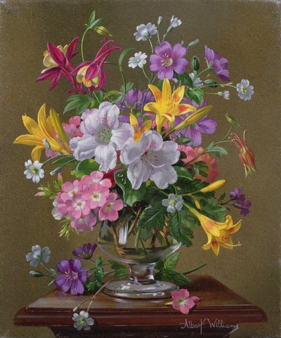 Summer Arrangement in a Glass Vase by Albert Williams